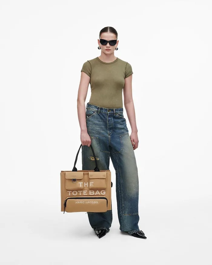 Marc Jacobs The Tote Bag Women The Cargo Canvas Large Tote Bag Camel