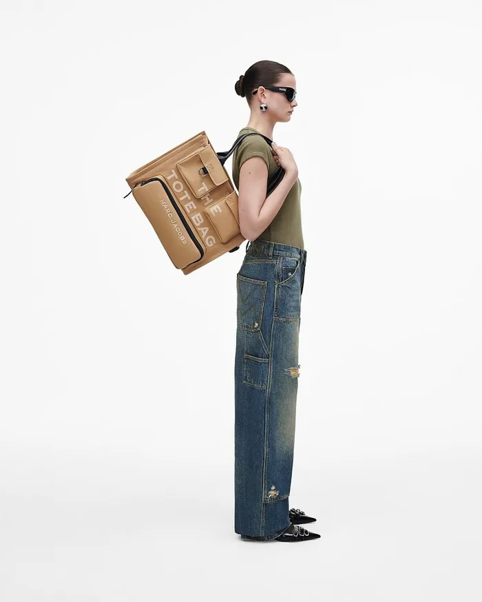 Marc Jacobs The Tote Bag Women The Cargo Canvas Large Tote Bag Camel