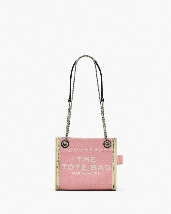 Marc Jacobs The Tote Bag Women The Denim Chain Crossbody Tote Bag Ribbon Pink Marc Jacobs The Tote Bag Women The Denim Chain Crossbody Tote Bag Ribbon Pink