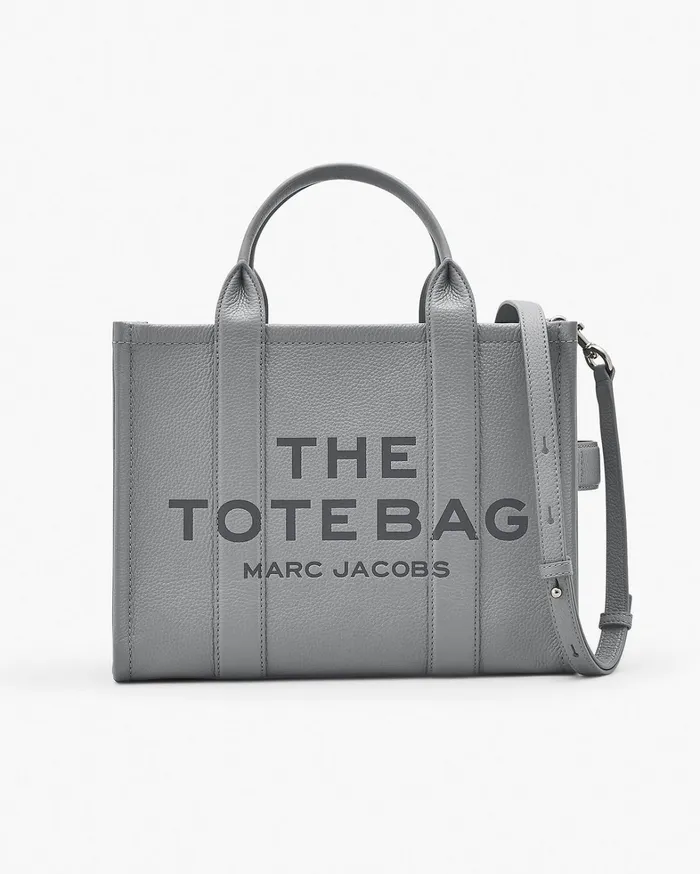 Marc Jacobs The Tote Bag Women The Leather Medium Tote Bag Wolf Grey