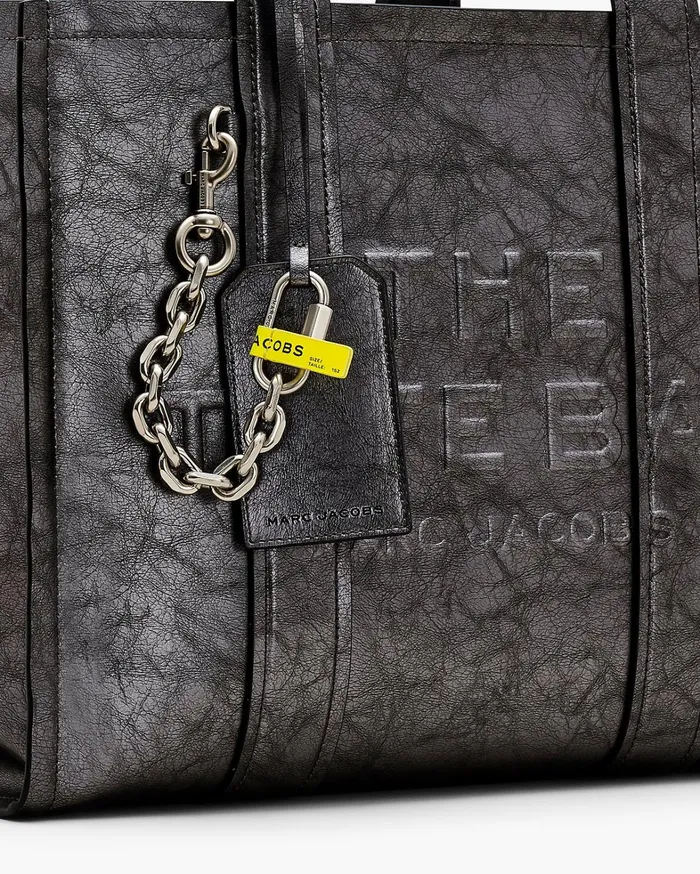 Marc Jacobs The Tote Bag Women The Metallic Distressed Large Tote Bag Dark Grey