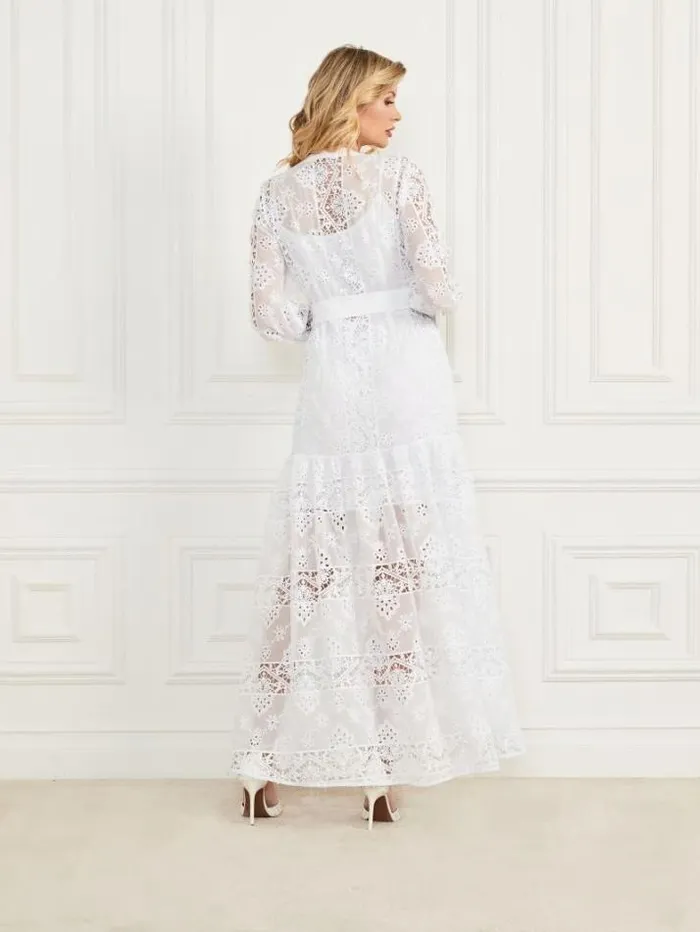 Marciano Cassandra Eyelet Dress Blanc Pur Women Dresses Marciano Cassandra Eyelet Dress Blanc Pur Women Dresses