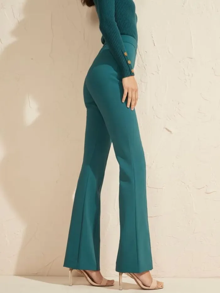 Marciano Chloe Flared Pant Regal Teal Multi Women Bottoms Marciano Chloe Flared Pant Regal Teal Multi Women Bottoms