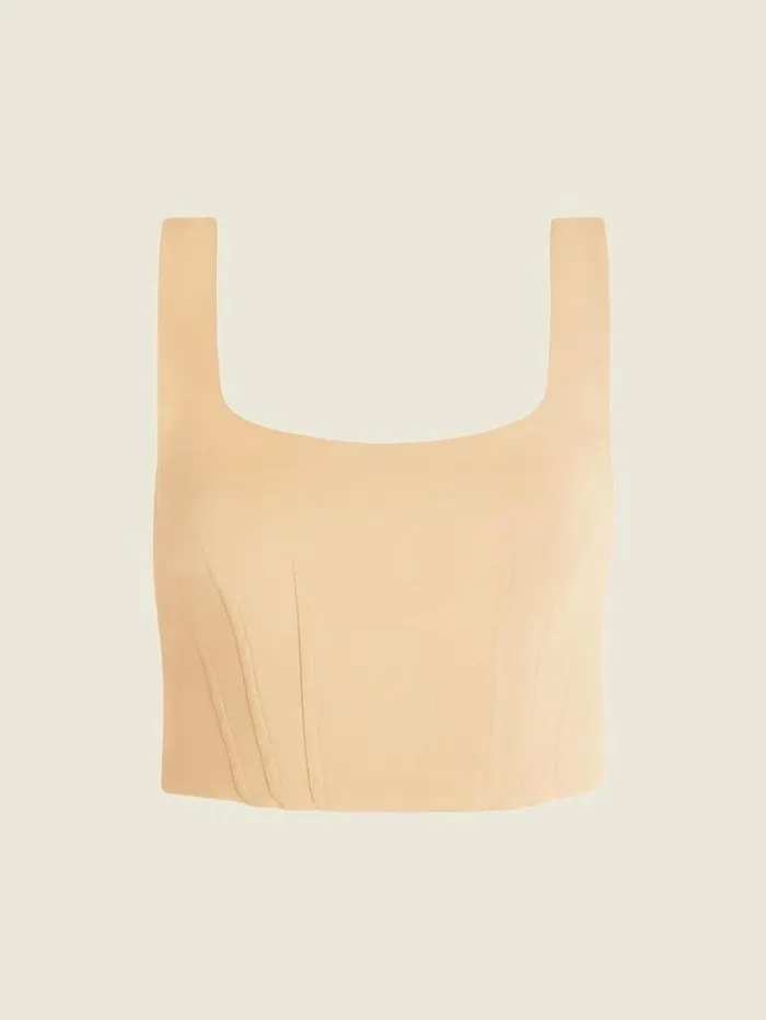 Marciano Elaine Scuba Top Nude Sand Women Tops And Sweaters Marciano Elaine Scuba Top Nude Sand Women Tops And Sweaters