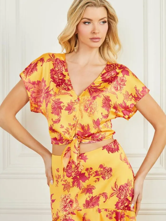Marciano Emaya Midi Dress Eden Print Women Dresses Marciano Emaya Midi Dress Eden Print Women Dresses