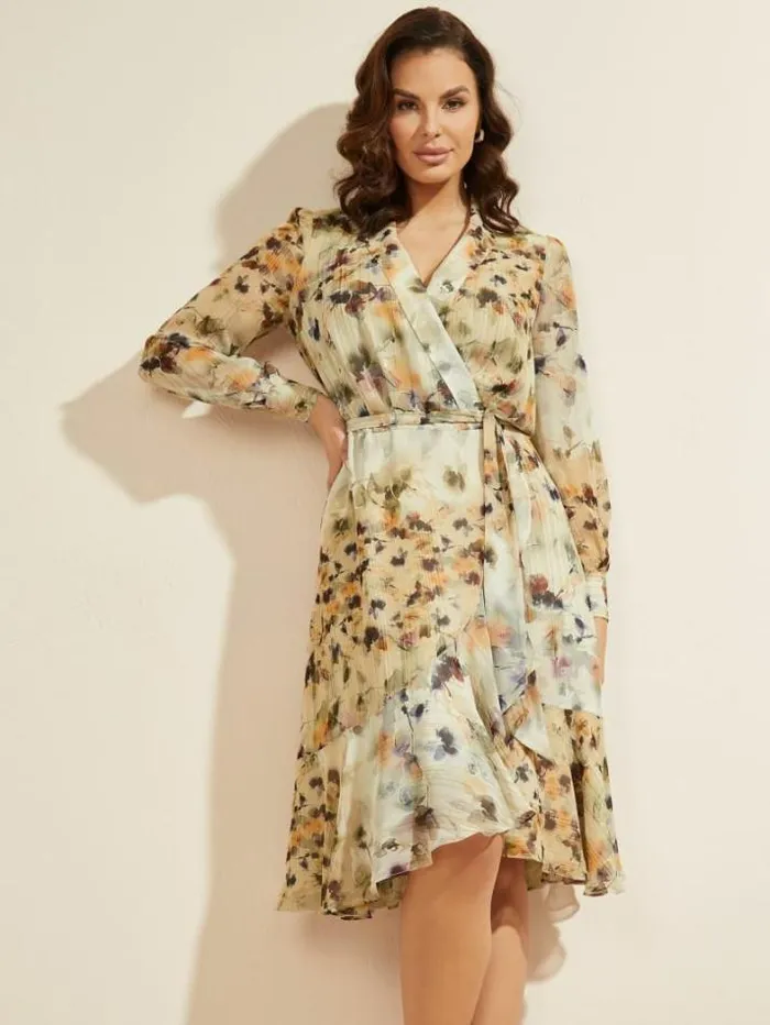 Marciano Floral Blush Midi Dress Floral Blush Print Women Dresses
