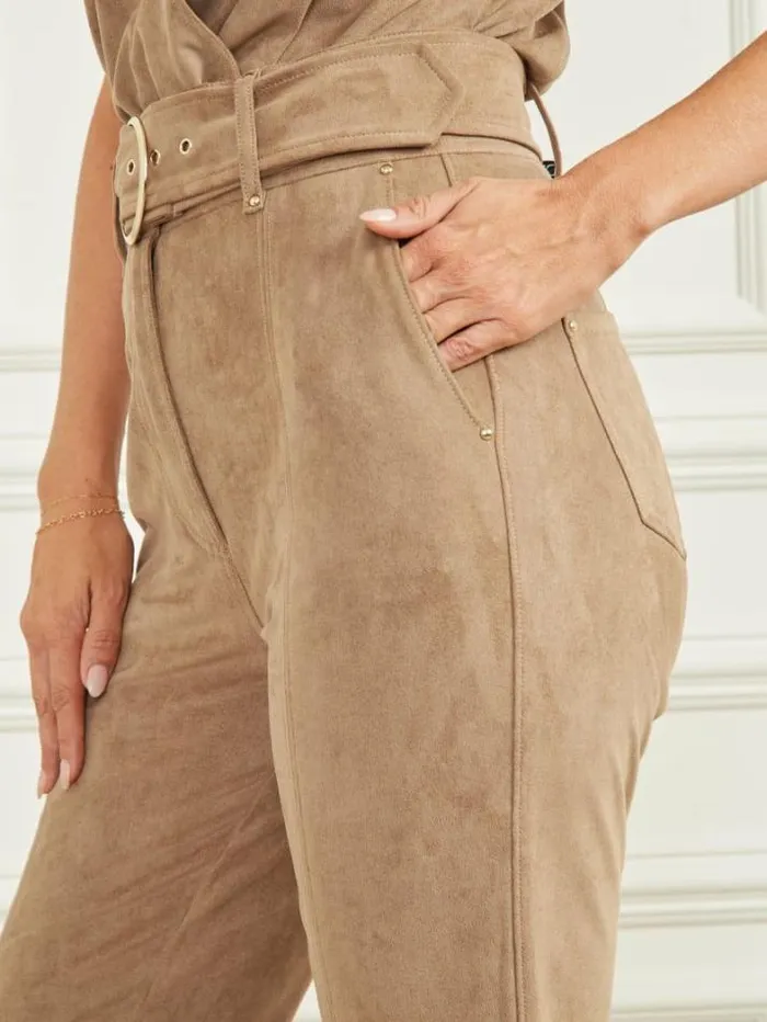 Marciano Kasia FauxSuede Pant Truffle Dust Multi Women Bottoms Marciano Kasia FauxSuede Pant Truffle Dust Multi Women Bottoms