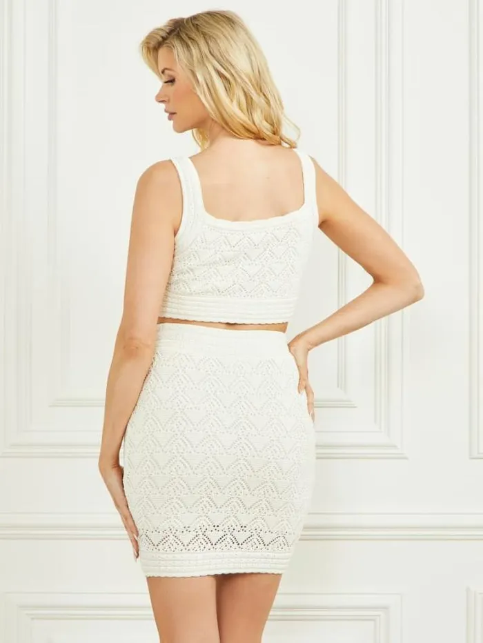 Marciano Magdalena Sweater Top Pale Pearl Women Tops And Sweaters Marciano Magdalena Sweater Top Pale Pearl Women Tops And Sweaters