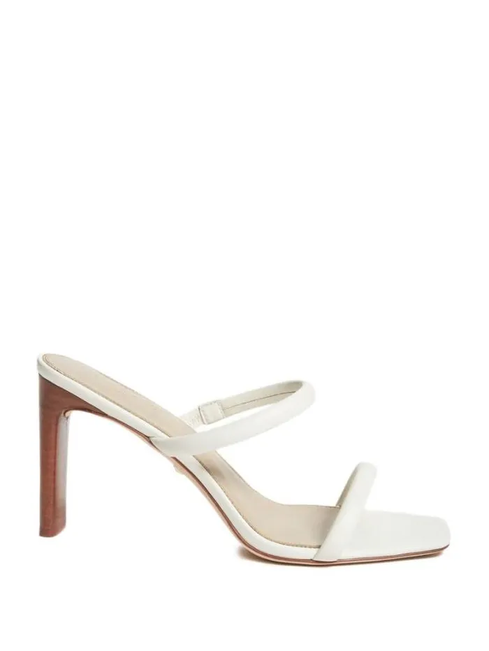 Marciano Pearl Leather Double Strap Sandal Ivory Women Shoes Marciano Pearl Leather Double Strap Sandal Ivory Women Shoes