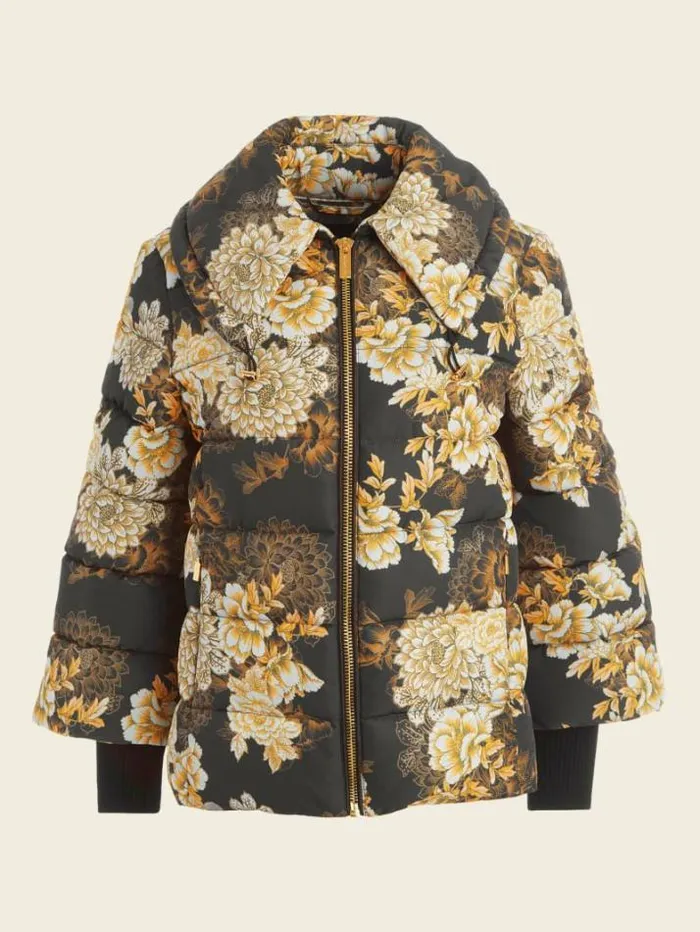 Marciano Sharon Puffer Jacket After Dark Floral Print Women Jackets Marciano Sharon Puffer Jacket After Dark Floral Print Women Jackets