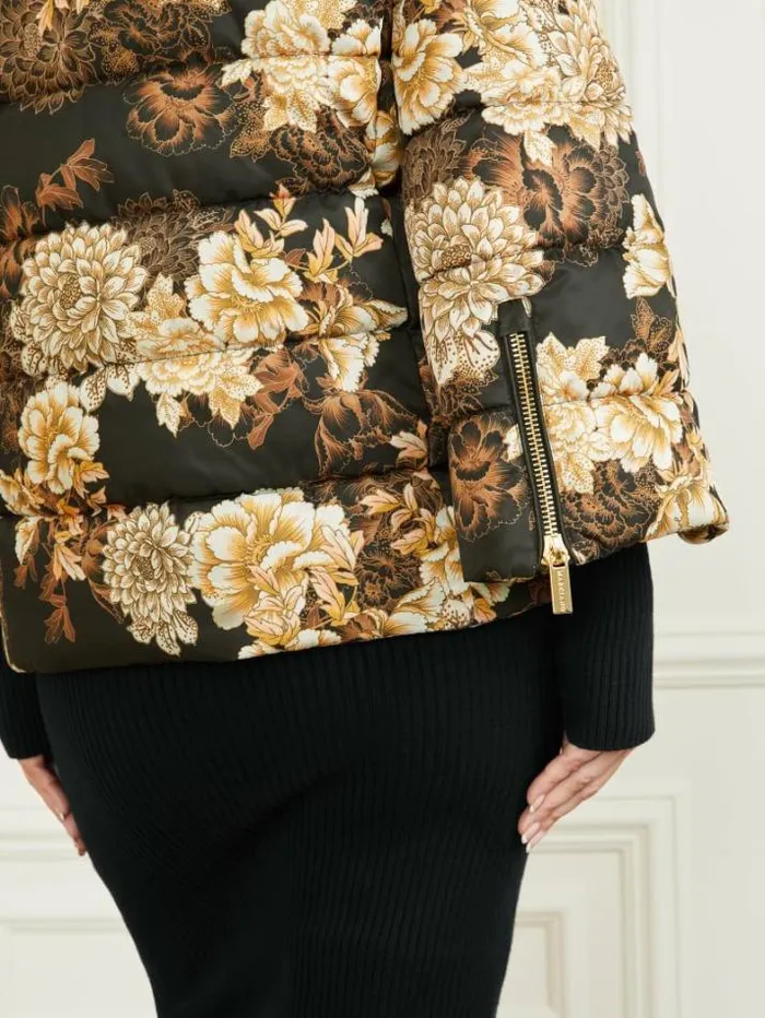 Marciano Sharon Puffer Jacket After Dark Floral Print Women Jackets Marciano Sharon Puffer Jacket After Dark Floral Print Women Jackets