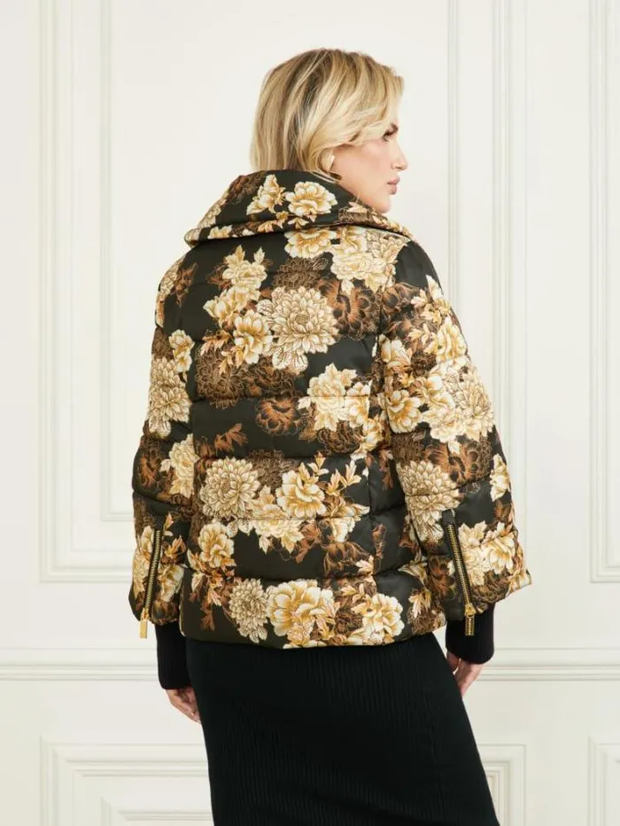 Marciano Sharon Puffer Jacket After Dark Floral Print Women Jackets Marciano Sharon Puffer Jacket After Dark Floral Print Women Jackets