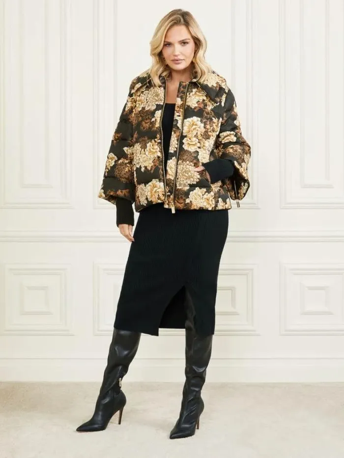 Marciano Sharon Puffer Jacket After Dark Floral Print Women Jackets Marciano Sharon Puffer Jacket After Dark Floral Print Women Jackets