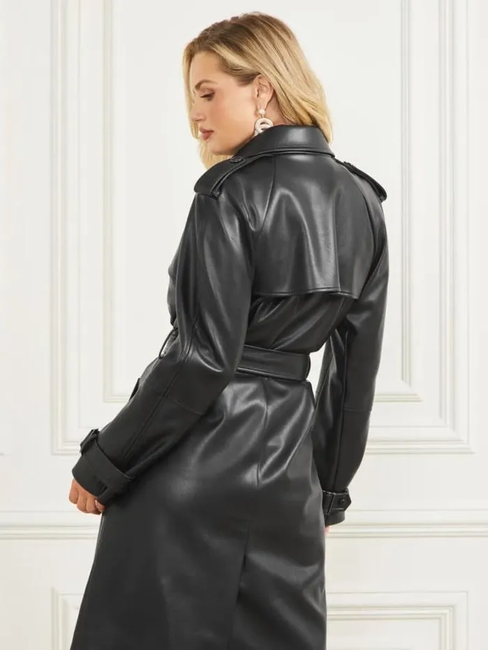 Marciano Thorne Trench Coat Black Women Jackets Marciano Thorne Trench Coat Black Women Jackets
