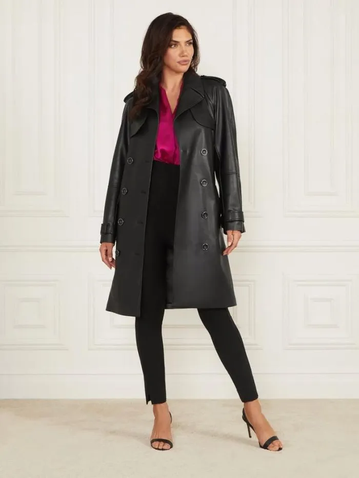 Marciano Thorne Trench Coat Black Women Jackets Marciano Thorne Trench Coat Black Women Jackets