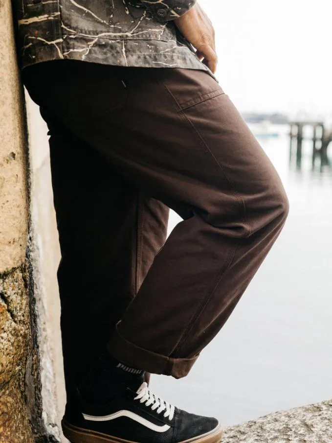 Men Basset Trouser Seal Brown Finisterre Trousers and Jeans