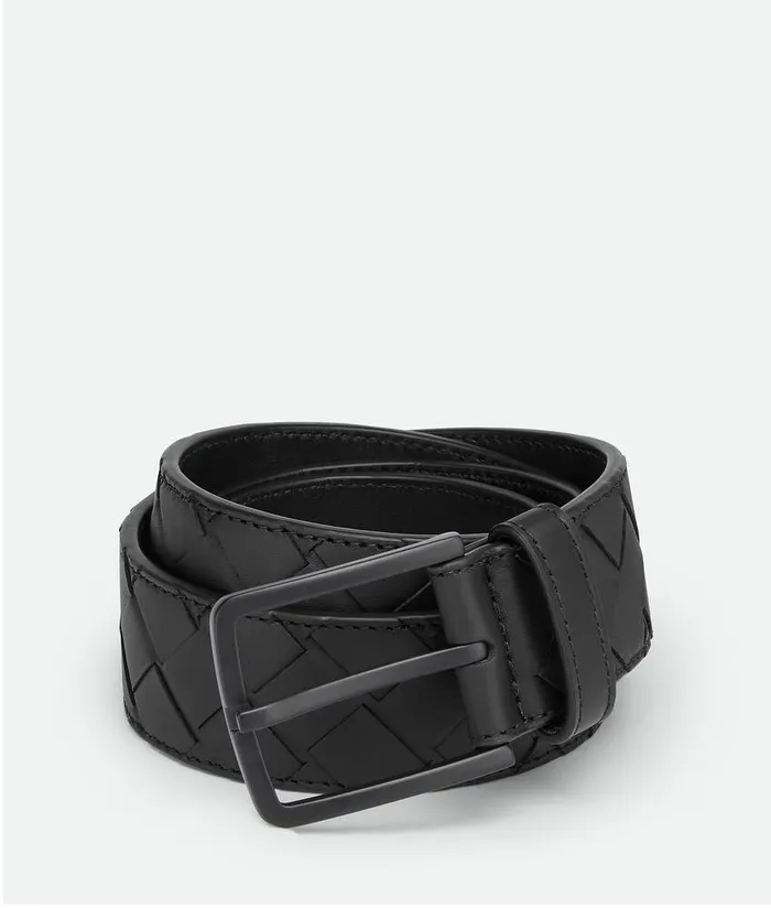 Men Bottega Veneta Belts Intrecciato Belt Nero