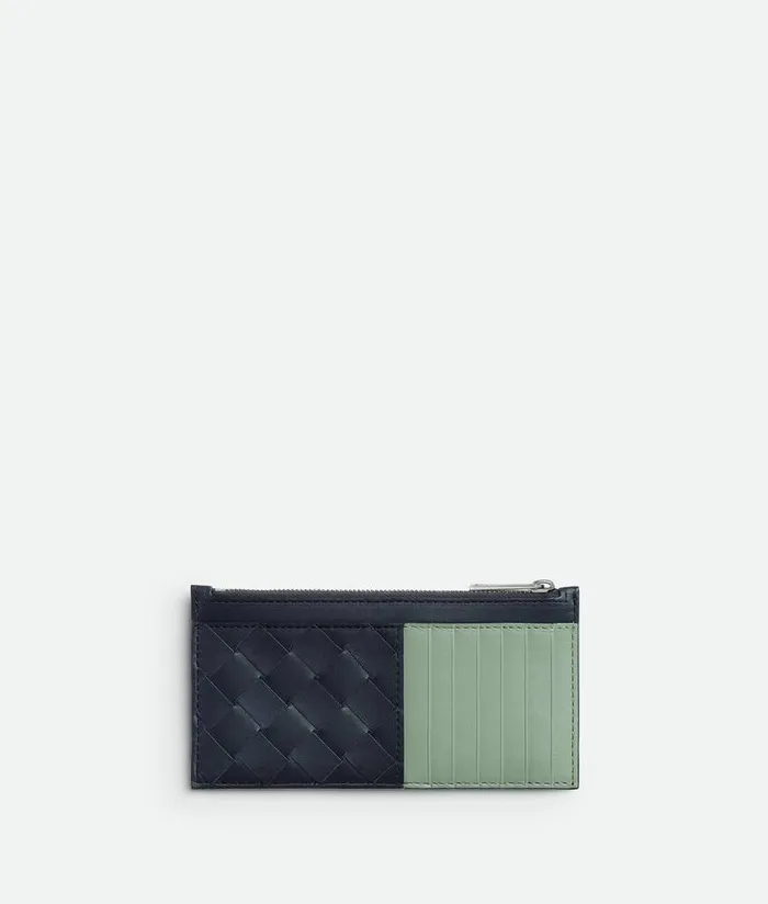 Men Bottega Veneta Card Cases Intrecciato Long Zippered Card Case Spacenew Sauge