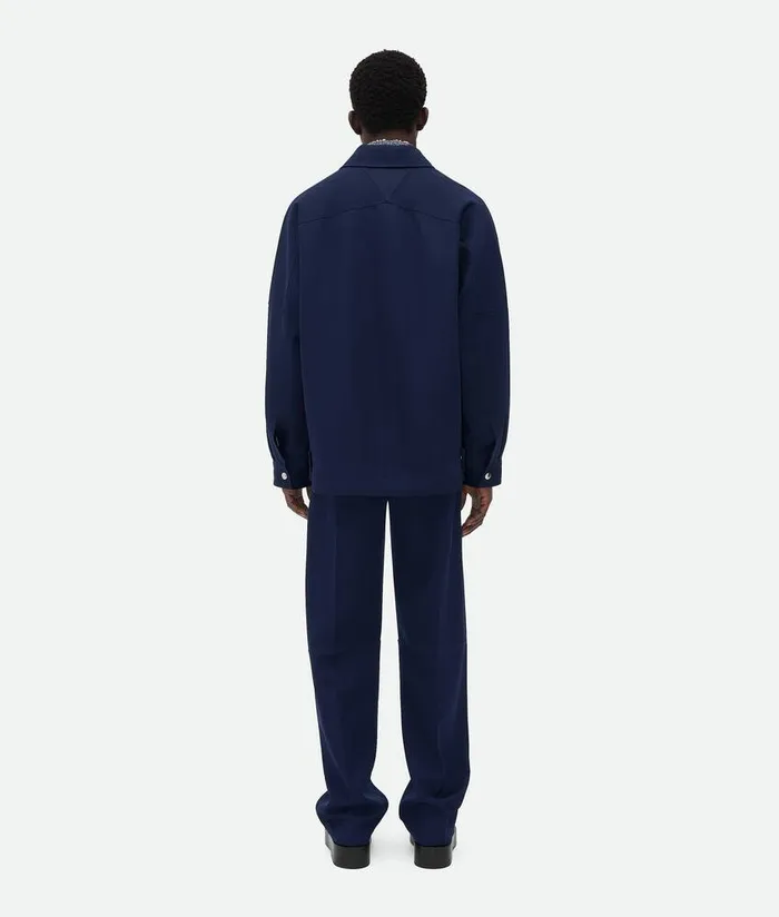Men Bottega Veneta Jackets Wool Grain De Poudre Blouson Eclipse