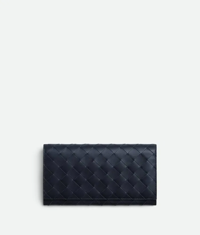 Men Bottega Veneta Long Wallets Intrecciato Long Wallet With Coin Purse Spacenew Sauge
