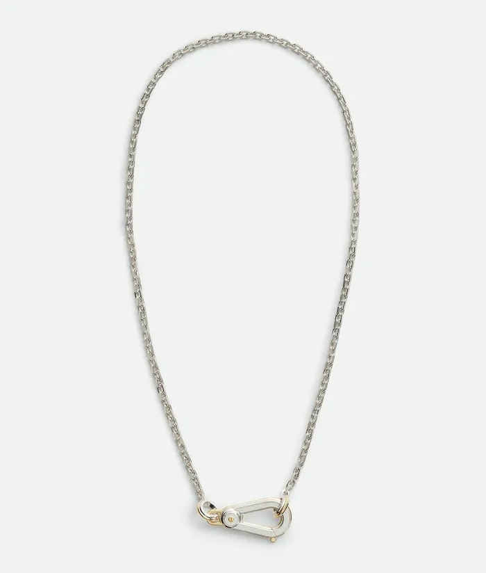 Men Bottega Veneta Necklaces Bolt Necklace Silveryellow Gold
