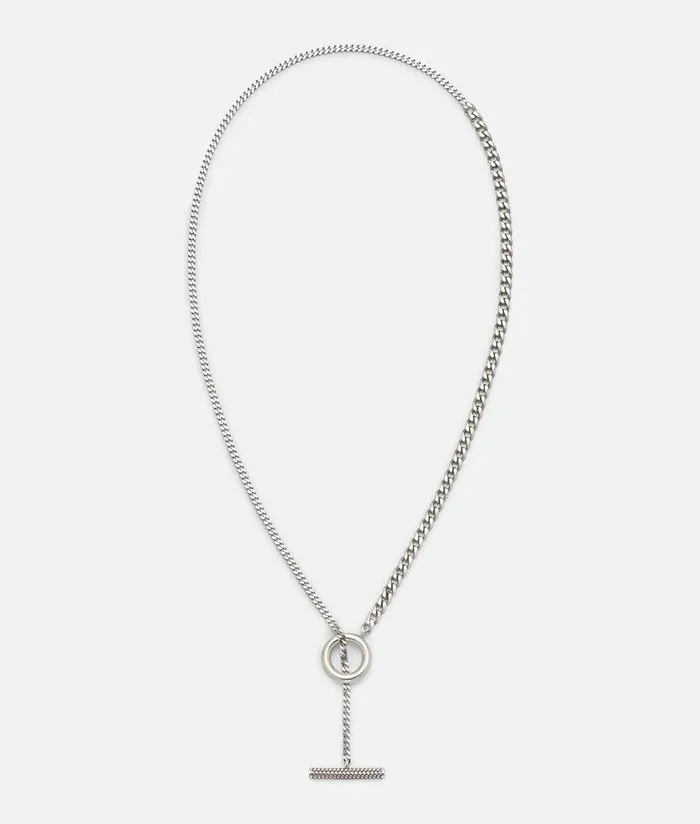 Men Bottega Veneta Necklaces Intreccio Necklace Silver