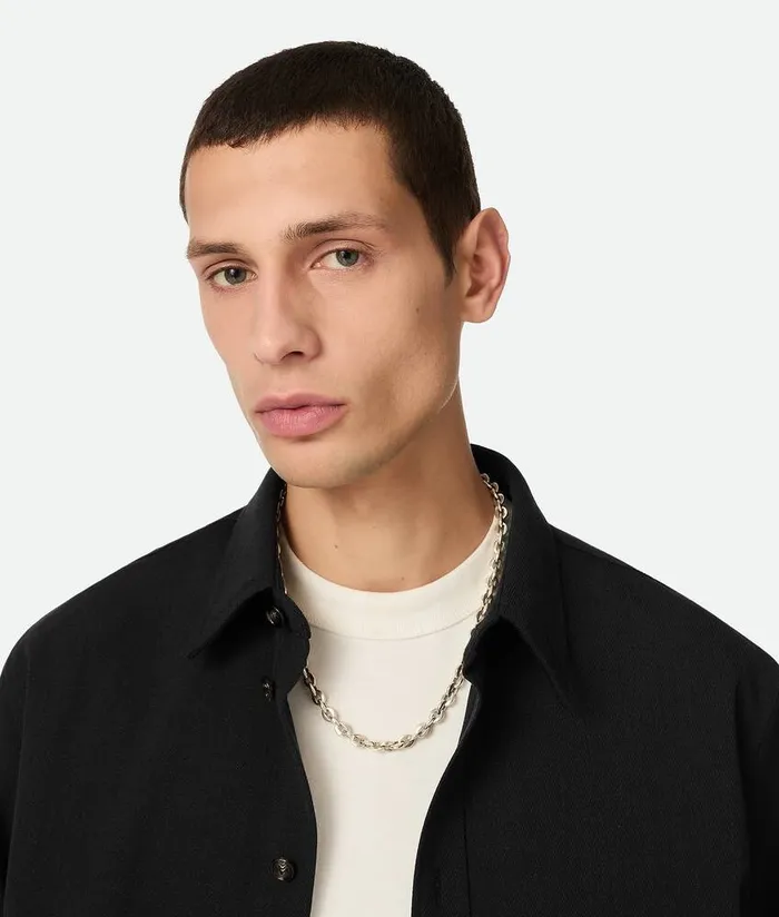 Men Bottega Veneta Necklaces Shape Chain Necklace Silver