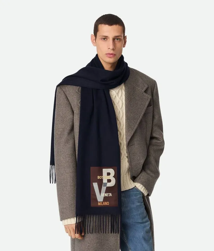 Men Bottega Veneta Scarves And Ties Cashmere Scarf Navy