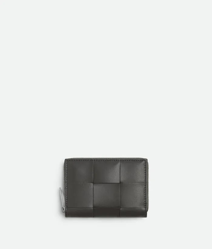 Men Bottega Veneta Small Wallets Cassette Zipped Coin Purse Lapillilimonite