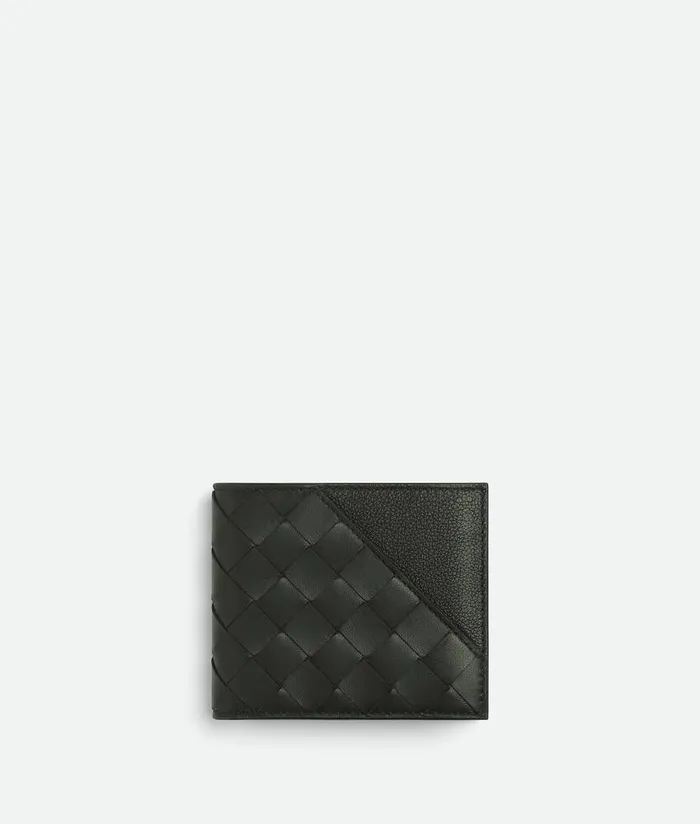 Men Bottega Veneta Small Wallets Intrecciato Diagonal BiFold Wallet Dark Green Men Bottega Veneta Small Wallets Intrecciato Diagonal BiFold Wallet Dark Green