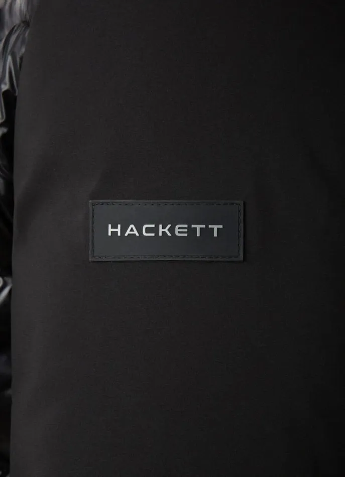 Men Coats and Jackets Hackett London Puffer Jacket Black