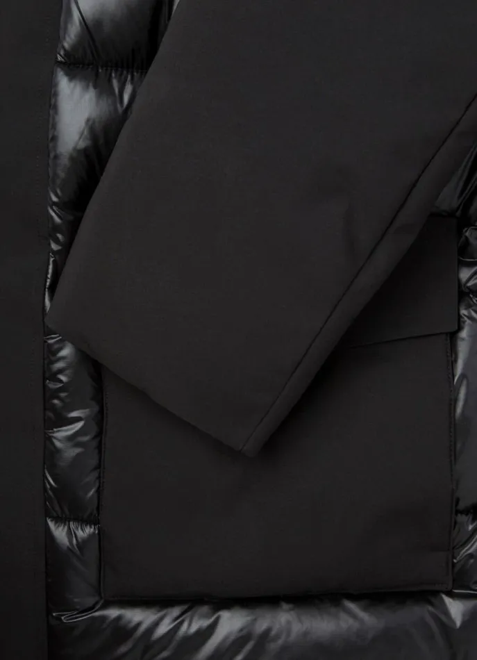 Men Coats and Jackets Hackett London Puffer Jacket Black