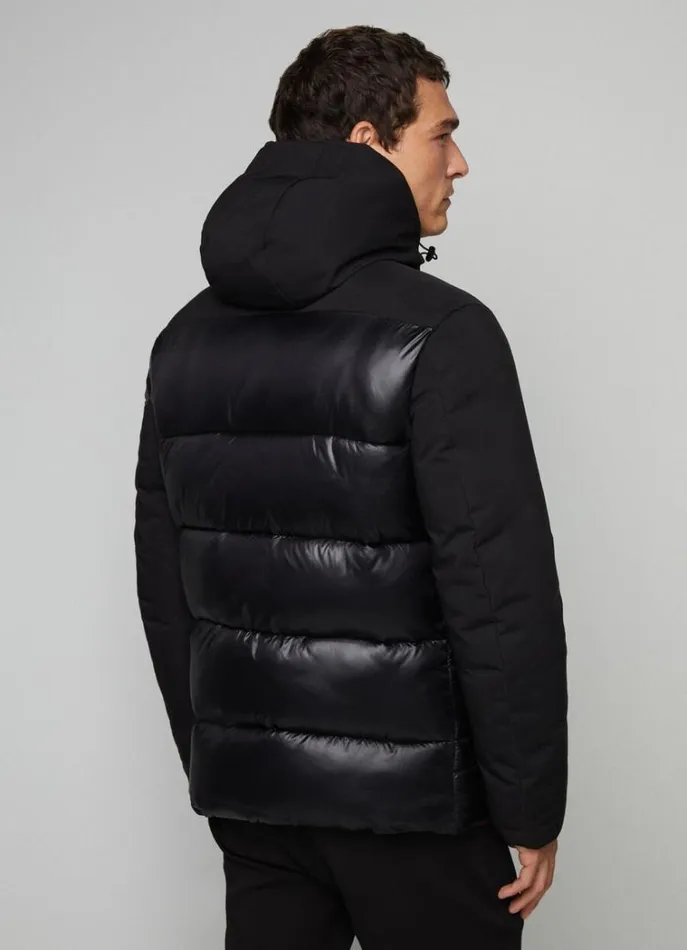 Men Coats and Jackets Hackett London Puffer Jacket Black