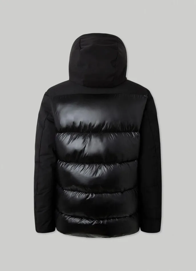 Men Coats and Jackets Hackett London Puffer Jacket Black