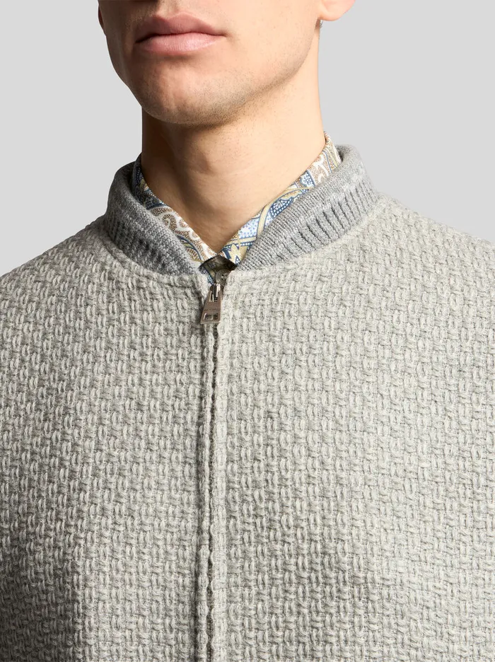 Men Etro Coats And Outerwear Wool Bomber Jacket Grey Men Etro Coats And Outerwear Wool Bomber Jacket Grey