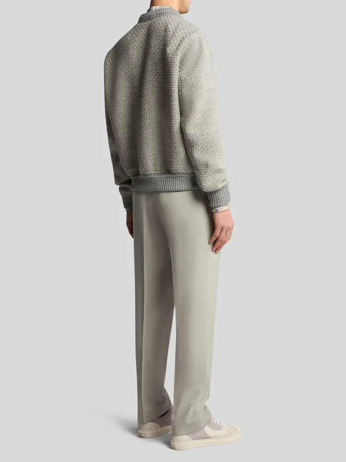 Men Etro Coats And Outerwear Wool Bomber Jacket Grey Men Etro Coats And Outerwear Wool Bomber Jacket Grey