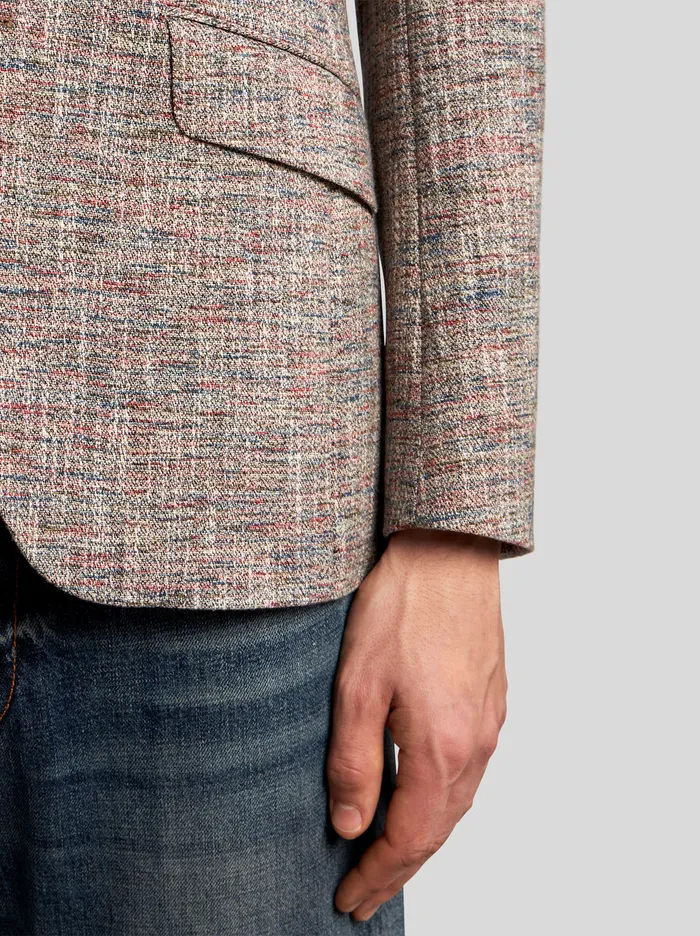Men Etro Jackets Cotton And WoolBlend Blazer Beige Men Etro Jackets Cotton And WoolBlend Blazer Beige