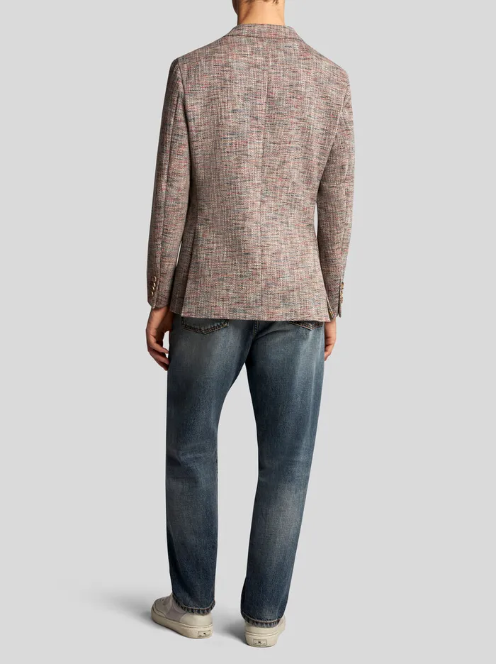 Men Etro Jackets Cotton And WoolBlend Blazer Beige Men Etro Jackets Cotton And WoolBlend Blazer Beige