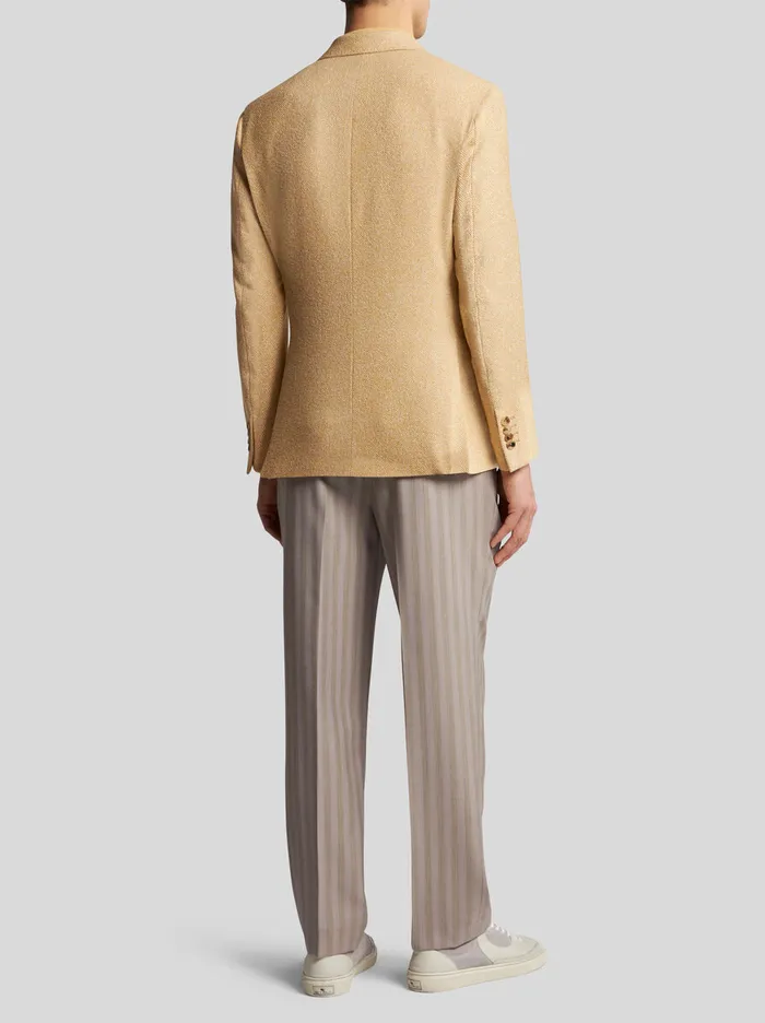 Men Etro Jackets Wool And Alpaca WoolBlend Blazer Beige Men Etro Jackets Wool And Alpaca WoolBlend Blazer Beige