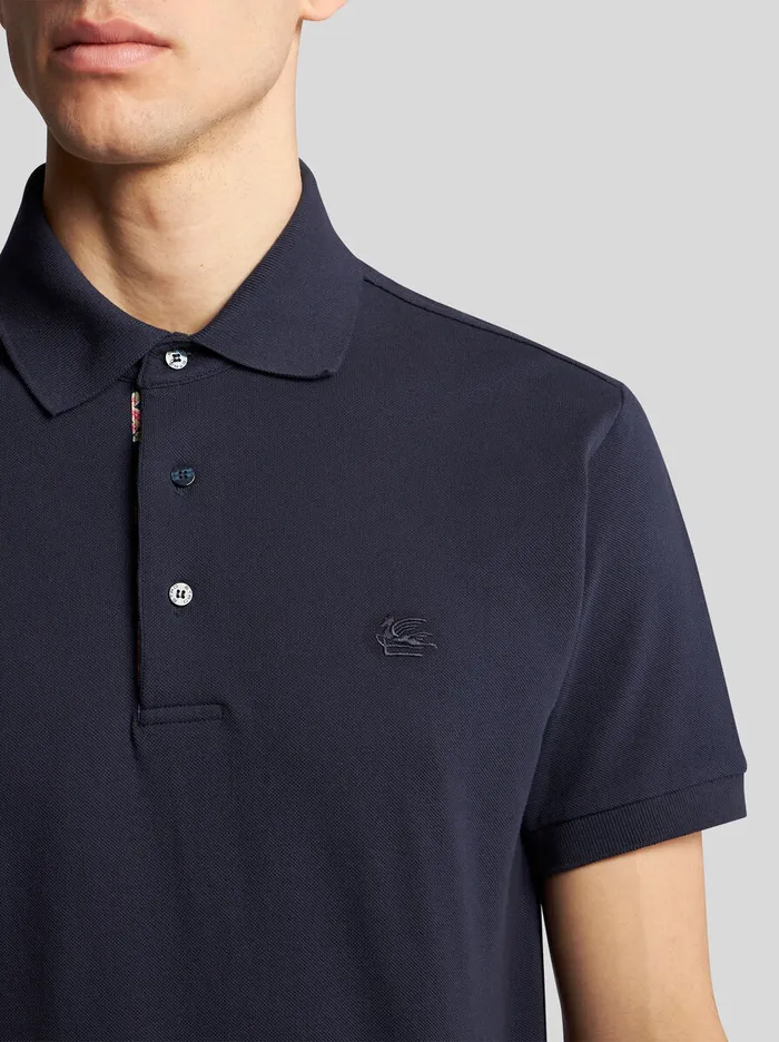 Men Etro Polo Shirts Polo Shirt With Embroidered Pegaso Black Men Etro Polo Shirts Polo Shirt With Embroidered Pegaso Black