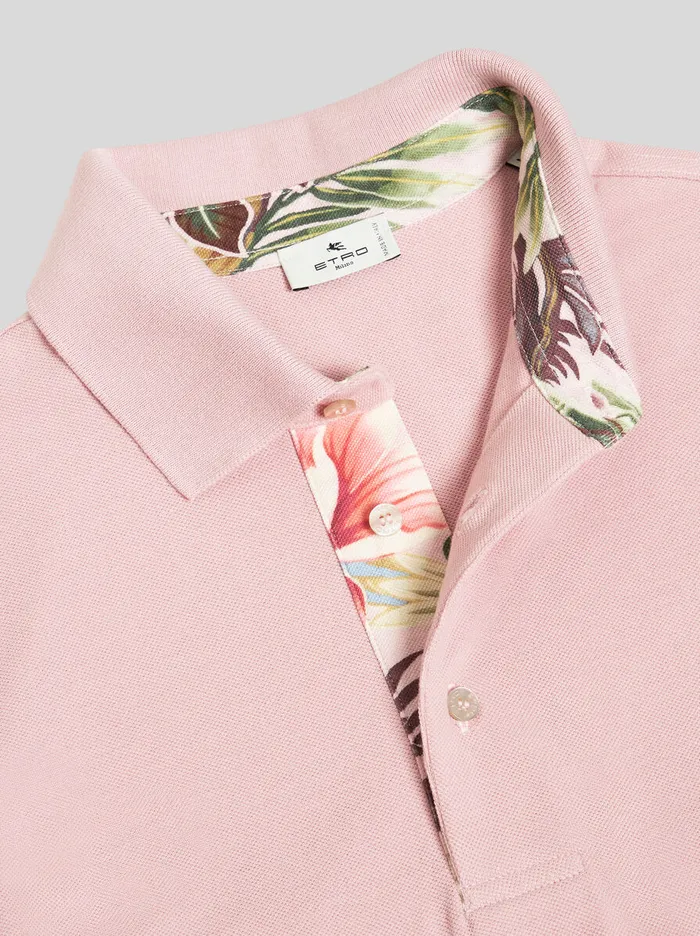 Men Etro Polo Shirts Polo Shirt With Embroidered Pegaso Pink Men Etro Polo Shirts Polo Shirt With Embroidered Pegaso Pink