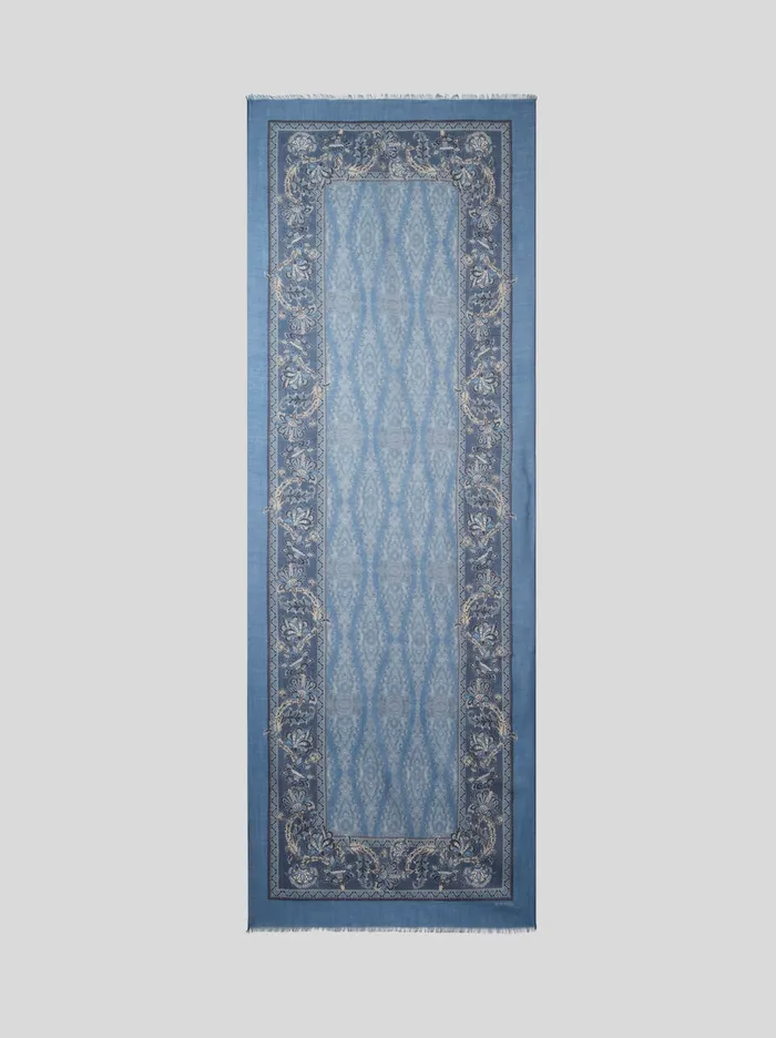Men Etro Scarves Cashmere Scarf Light Blue Men Etro Scarves Cashmere Scarf Light Blue