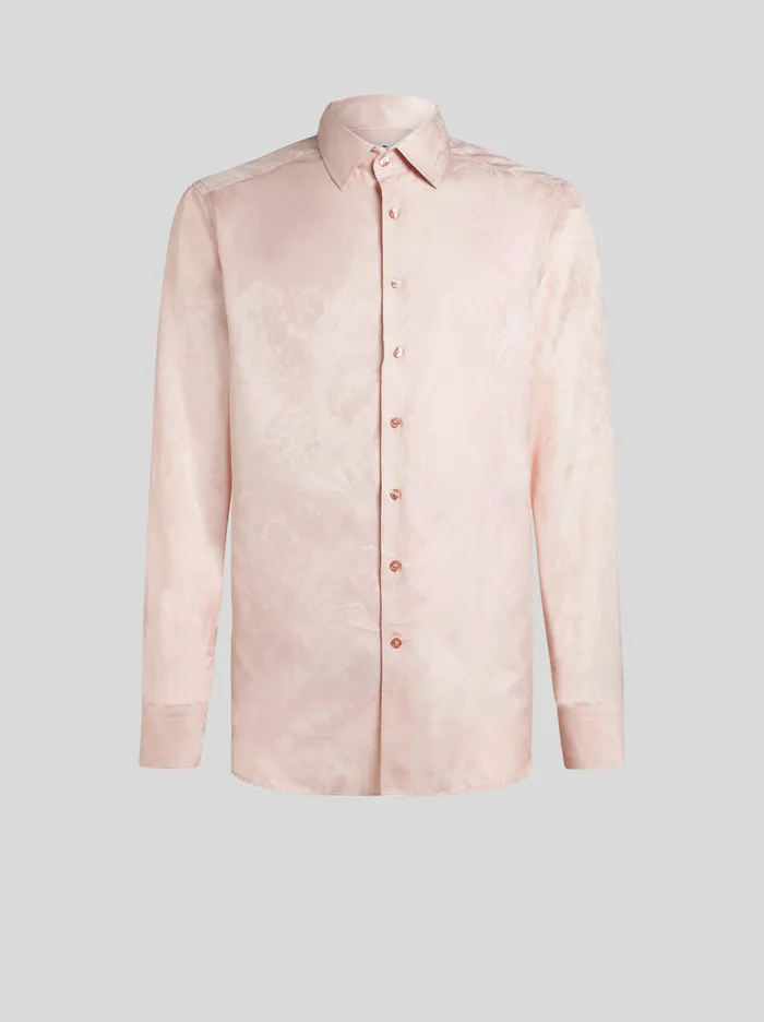 Men Etro Shirts Jacquard Shirt White