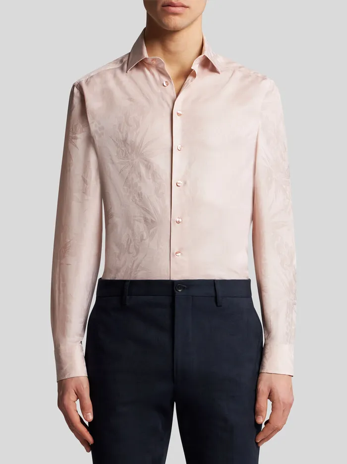 Men Etro Shirts Jacquard Shirt White Men Etro Shirts Jacquard Shirt White