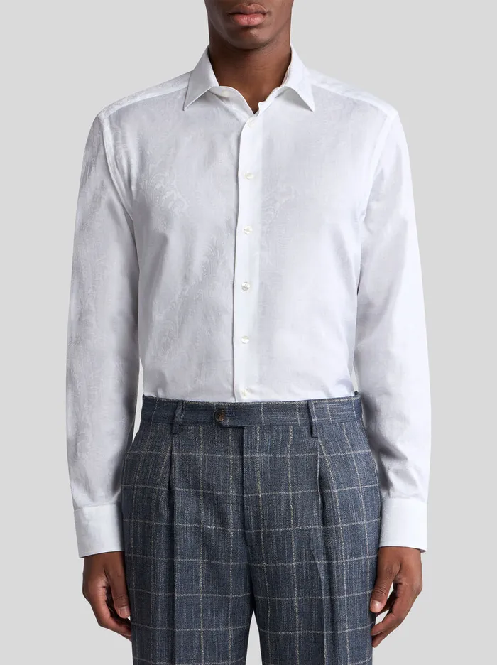 Men Etro Shirts Roma Cotton Shirt White Men Etro Shirts Roma Cotton Shirt White
