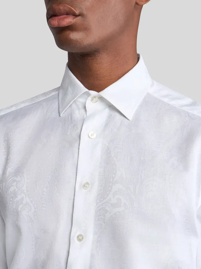 Men Etro Shirts Roma Cotton Shirt White Men Etro Shirts Roma Cotton Shirt White