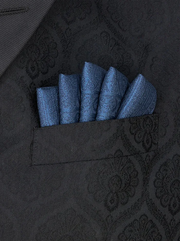Men Etro Ties And Pocket Squares Paisley Pocket Square Navy Blue Men Etro Ties And Pocket Squares Paisley Pocket Square Navy Blue