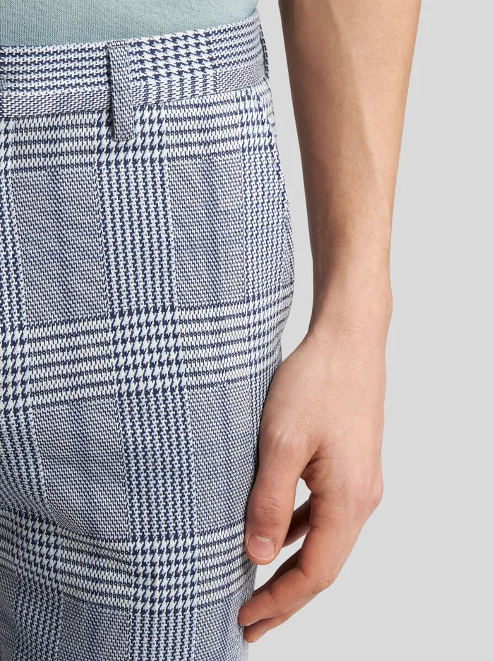 Men Etro Trousers Check Trousers Light Blue Men Etro Trousers Check Trousers Light Blue
