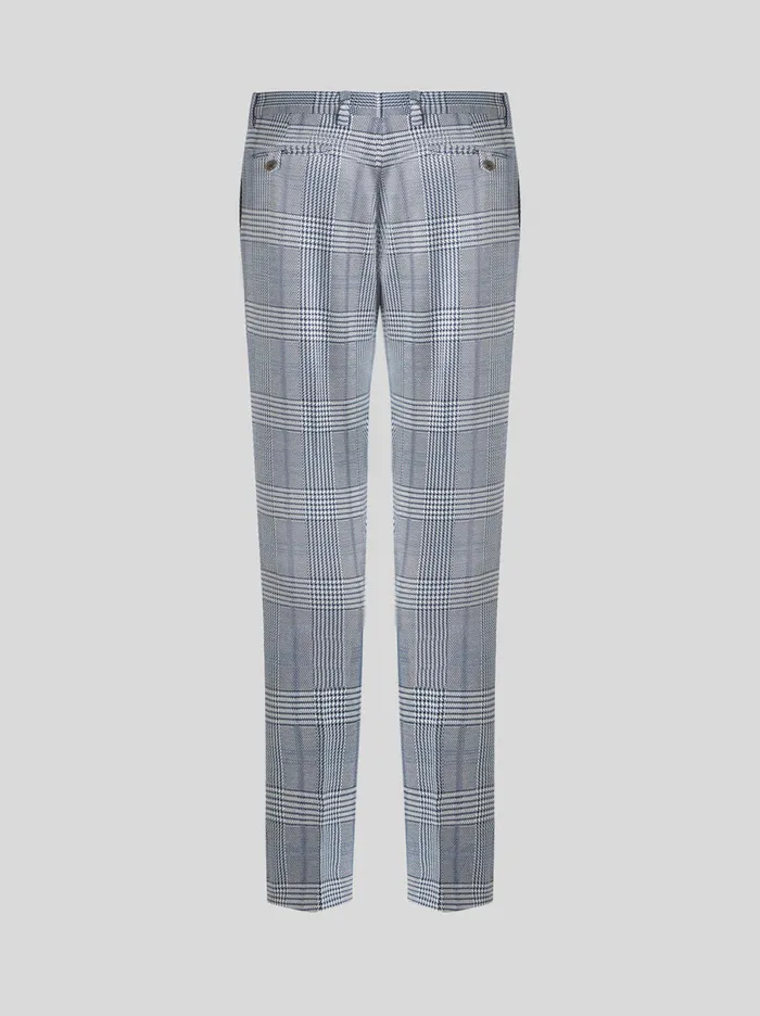 Men Etro Trousers Check Trousers Light Blue Men Etro Trousers Check Trousers Light Blue
