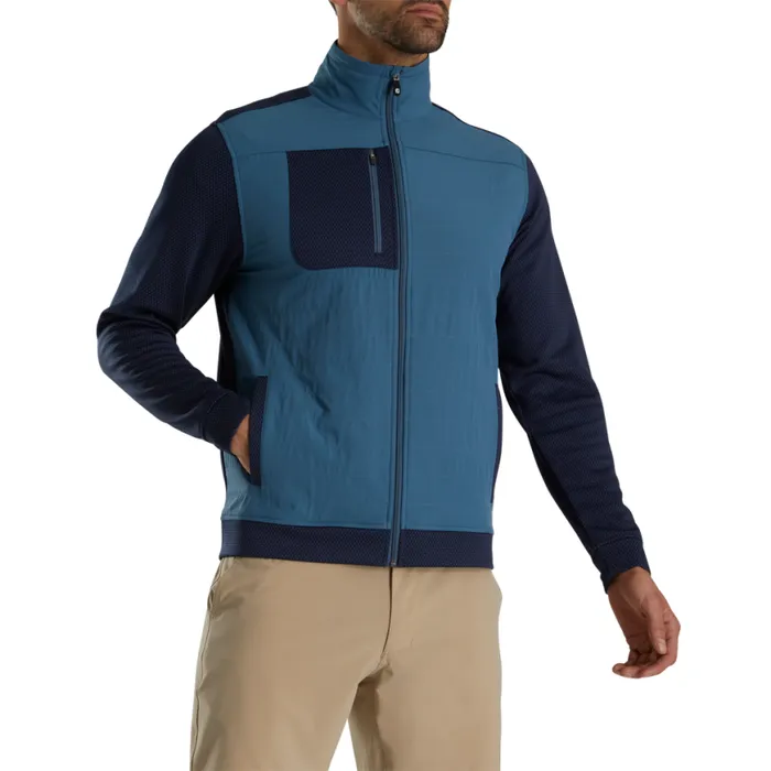 Men FootJoy Outer Layers ThermoSeries Hybrid Jacket Navy Slate
